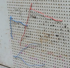 Pegboard wire wood